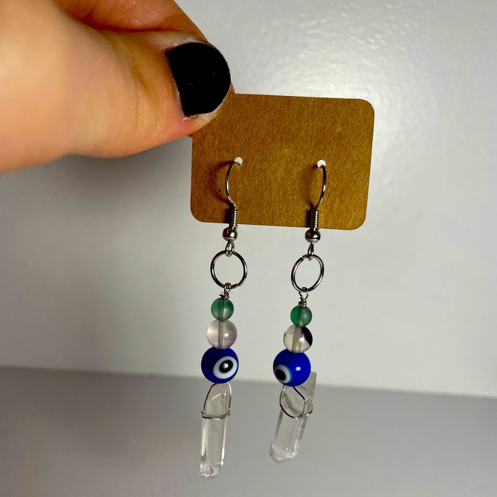 Beautiful evil eye earrings.